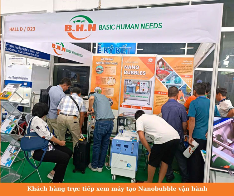 Công ty Tnhh B.h.n tham gia gian hàng VietShrimp 2025 tại Cần Thơ Giới thiệu giải pháp máy tạo ôxy Nanobubble hiện đại
